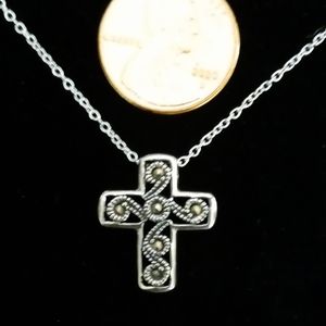 Sterling silver cute little cross necklace